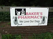 Baker's Pharmacy sponsor sign