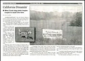 Newspaper clipping: California Dreamin' — Advertiser News
