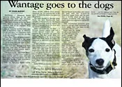 Newspaper clipping: Wantage Goes to the Dogs — New Jersey Herald